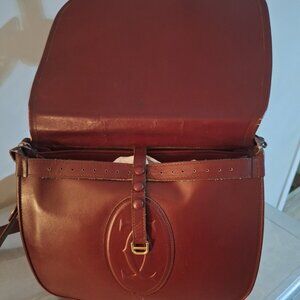 Authentic Cartier Must Line Shoulder bag ,Bordeaux,Vintage